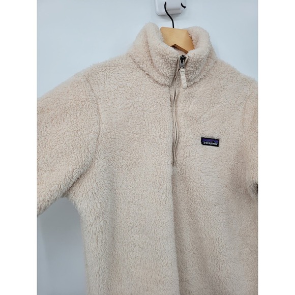 Patagonia Los Gatos Fleece 1/4-Zip Fur Cream Sweater M Fur Lightweight - Picture 3 of 9